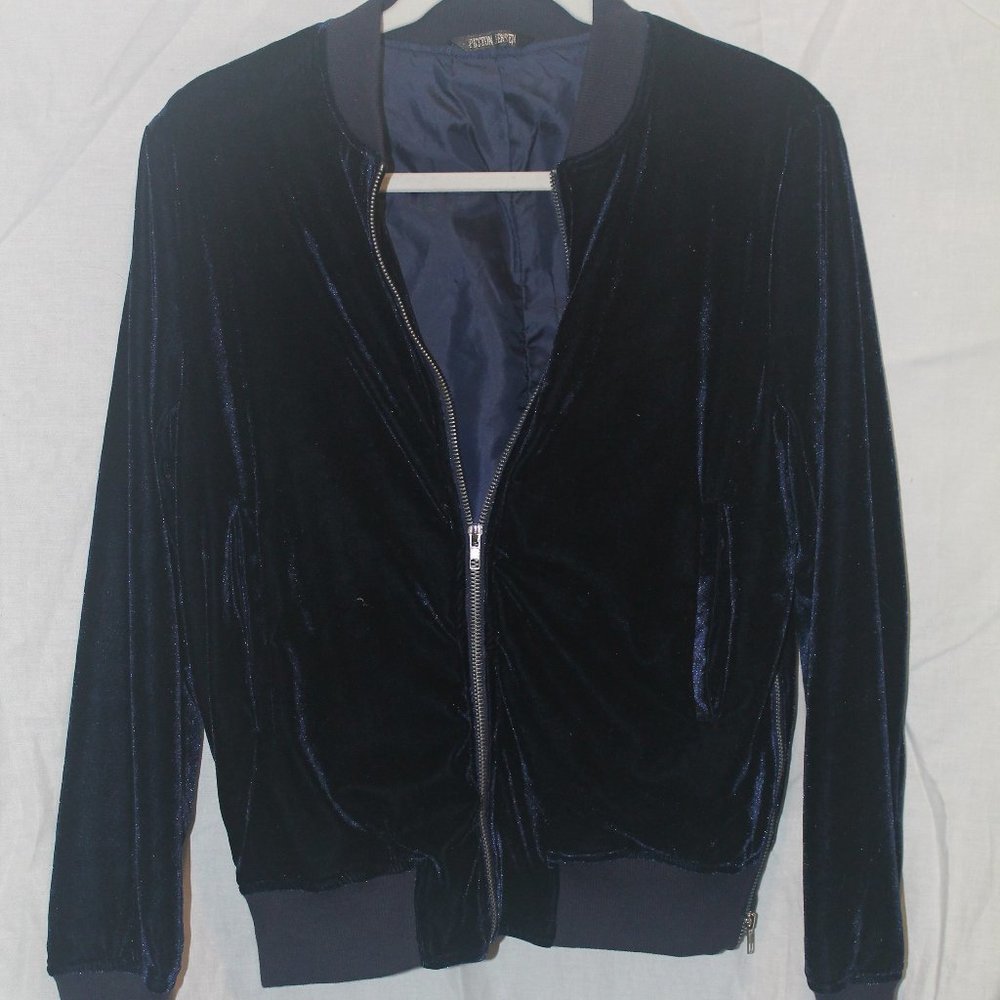 Peyton Jensen Velvet Bomber Jacket